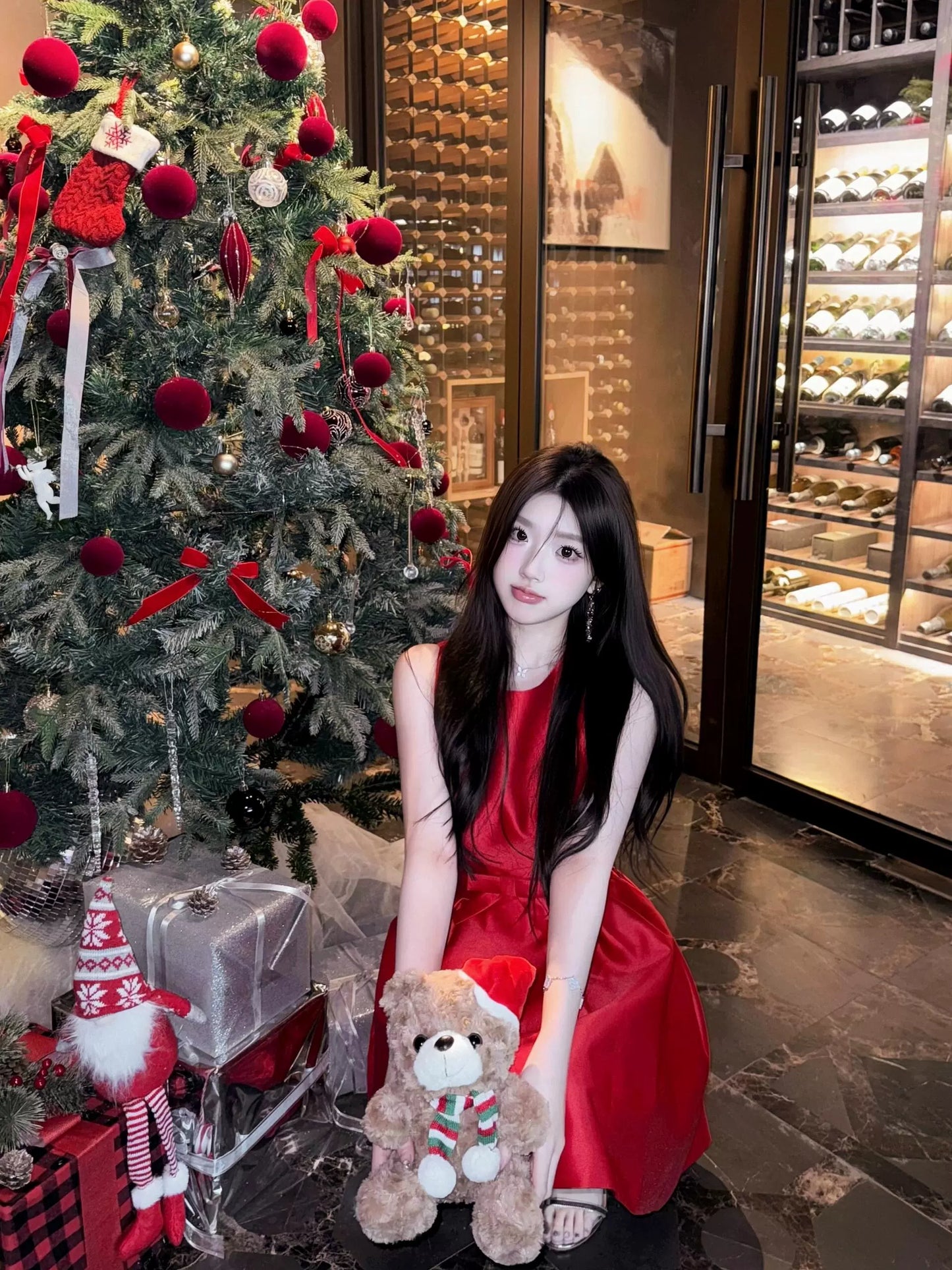 Red Princess Tutu Dress – New Year’s High-End Birthday Skirt