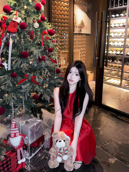 Red Princess Tutu Dress – New Year’s High-End Birthday Skirt