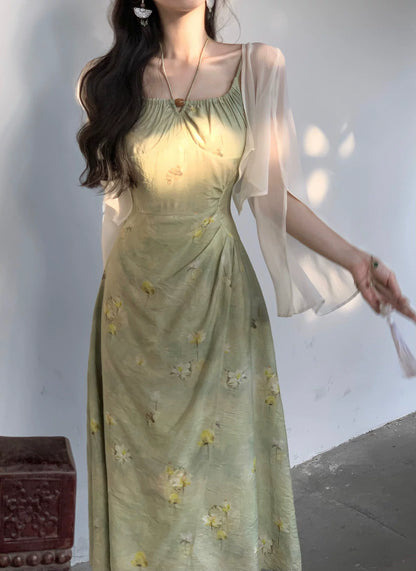 Vestido impreso de showa xianxia
