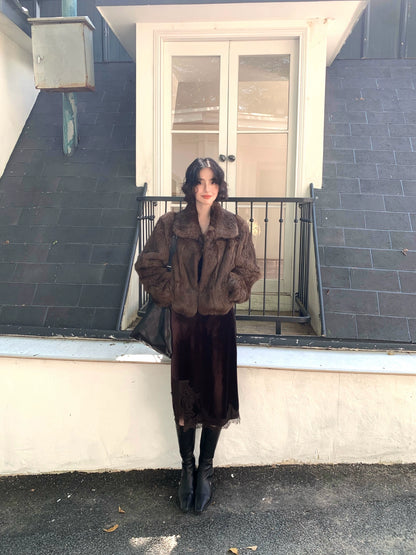 Lapel Eco-Fur Jacket – Hong Kong Retro Autumn/Winter Statement Piece