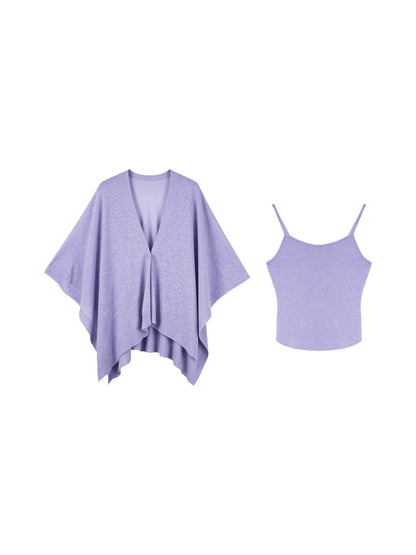 Linen Lyocell Camisole & Smock Two-Piece Set