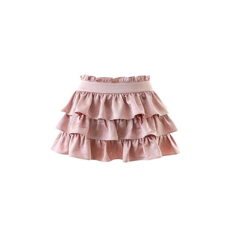 Satin Ruffle Cake Skirt