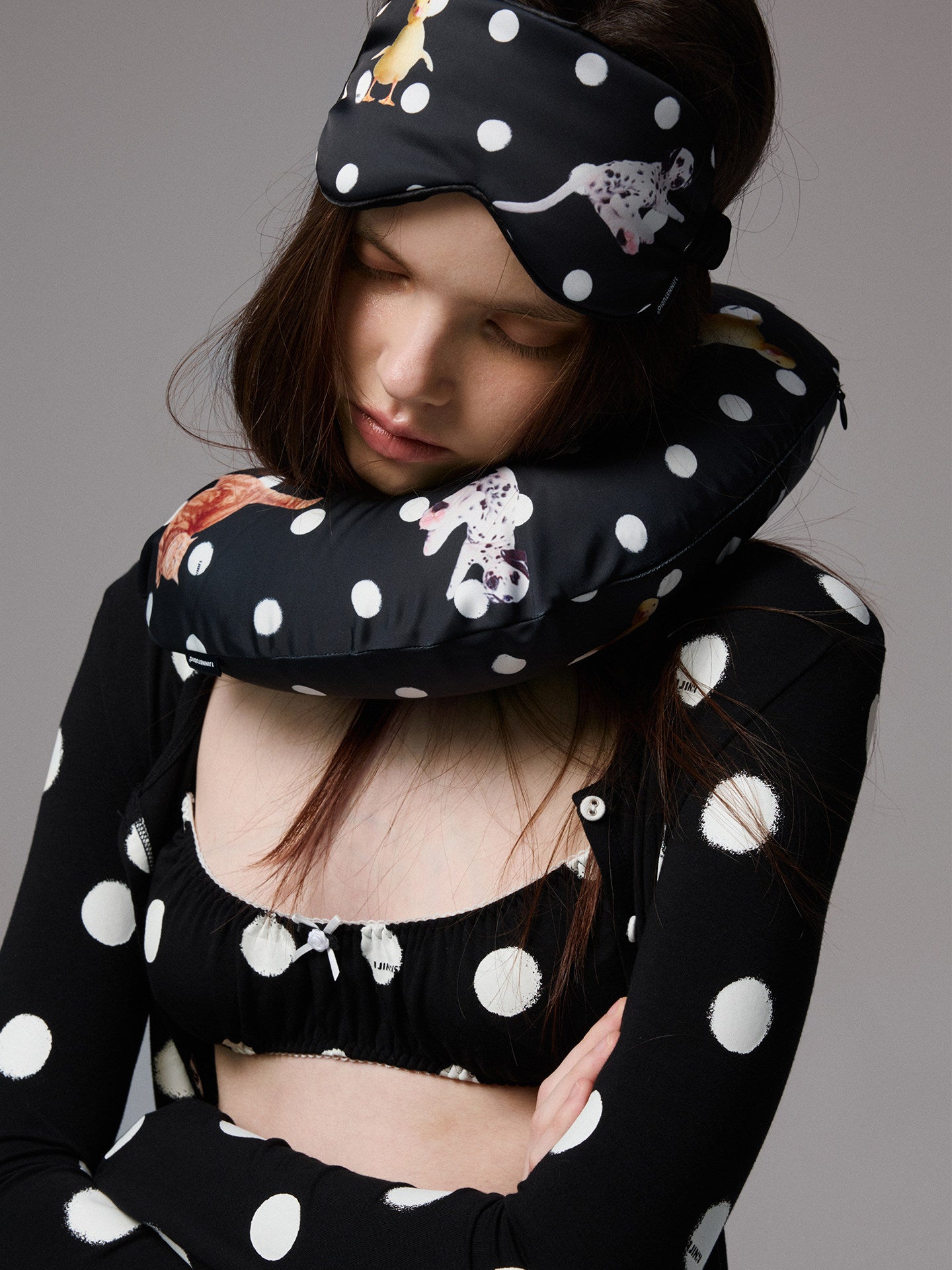 Polka Dot Knit Lounge Set