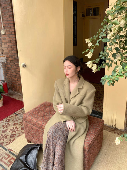 Spring’s Letter Alpaca & Wool Double-Faced Coat