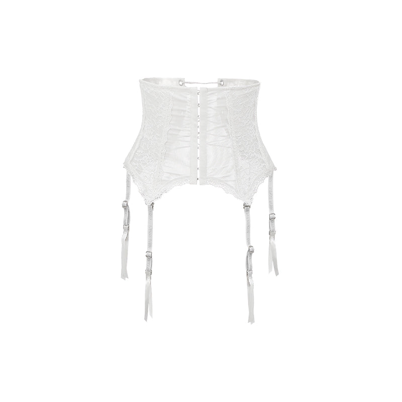 French Lace Herbal Waistband Outerwear – Sexy Slim Fit Waist-Cinching Design