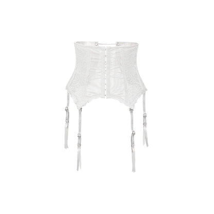 French Lace Herbal Waistband Outerwear – Sexy Slim Fit Waist-Cinching Design