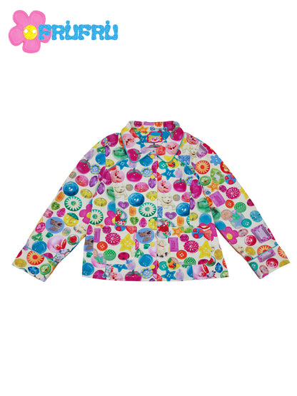 Printed Casual Jacket | Cute Childlike Spring Outerwear