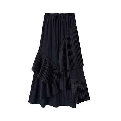 Yuan 3D Ruffle Panel Slim Skirt for Spring/Summer