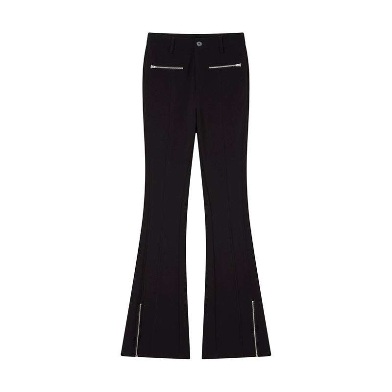 Zipper Decorative Bell Pants