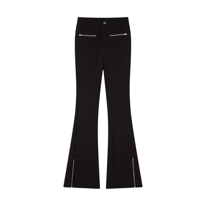 Zipper Decorative Bell Pants