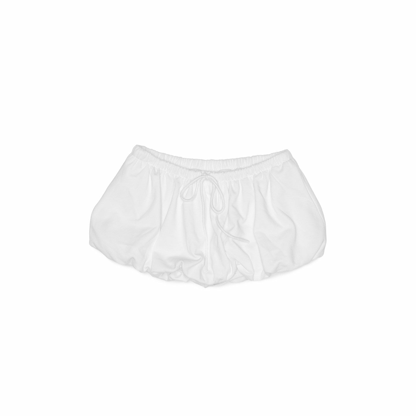 Drawstring Bubble Hem Mini Skirt