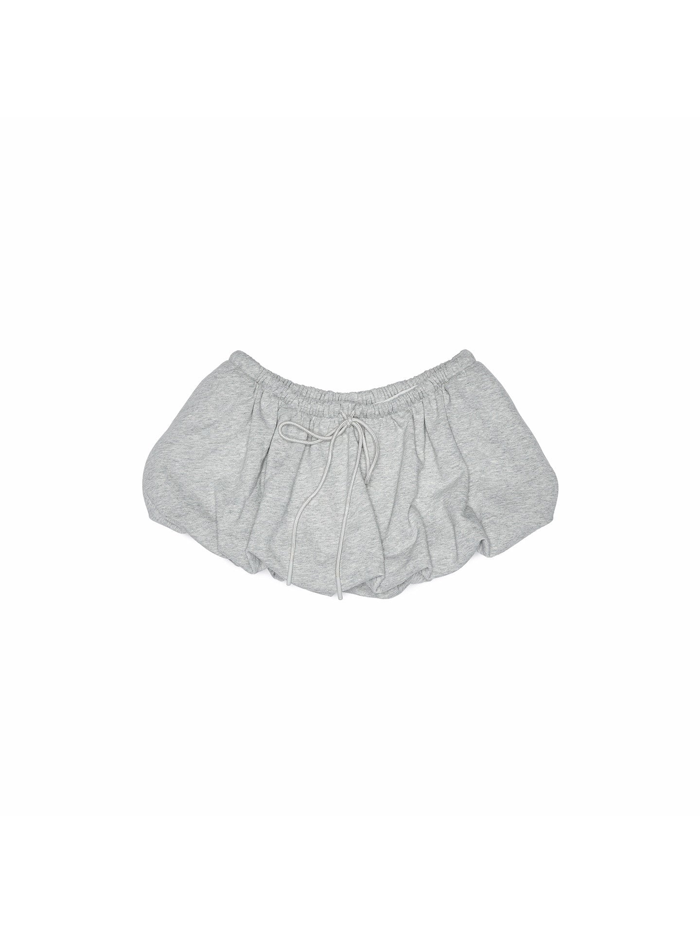 Drawstring Bubble Hem Mini Skirt