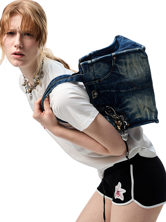 Floral Patch Embroidered Hot Diamond Athletic Shorts – Low-Rise Summer Hot Pants