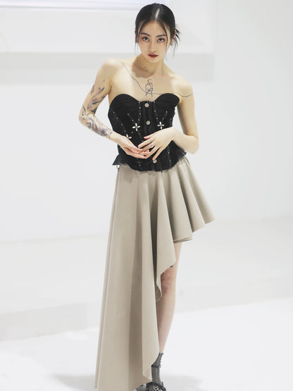 Punk Fairy U-Shaped Irregular Hem Skirt