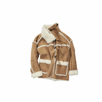 Stand-Collar Reversible Fur Coat
