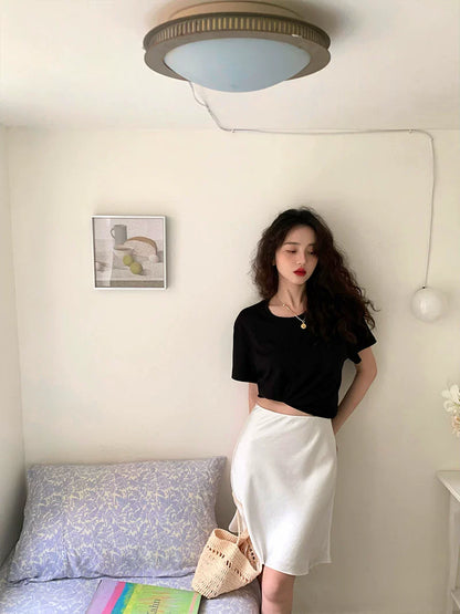 French Off-Shoulder Cotton T-Shirt