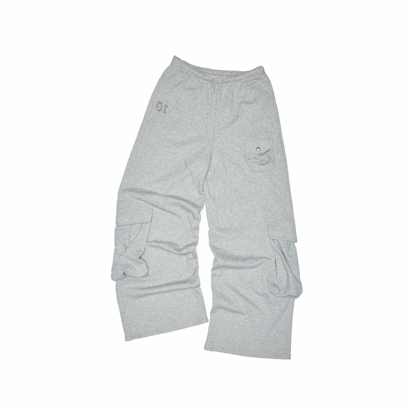 Pleated Hoodie & Wide-Leg Pants Set