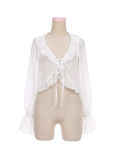 C6366 Spring Jacquard Chiffon Jacket