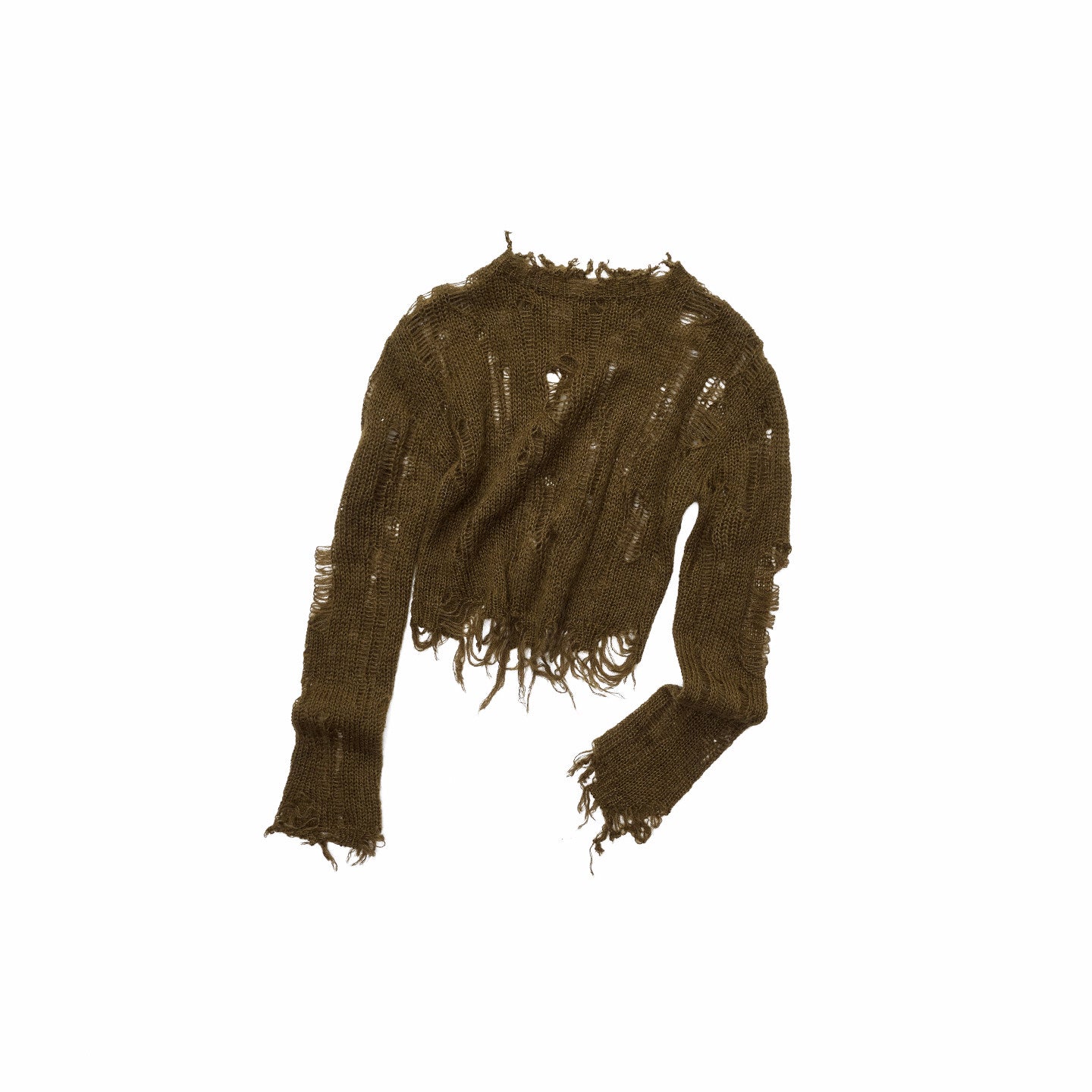 Openwork Mohair Knit Sweater