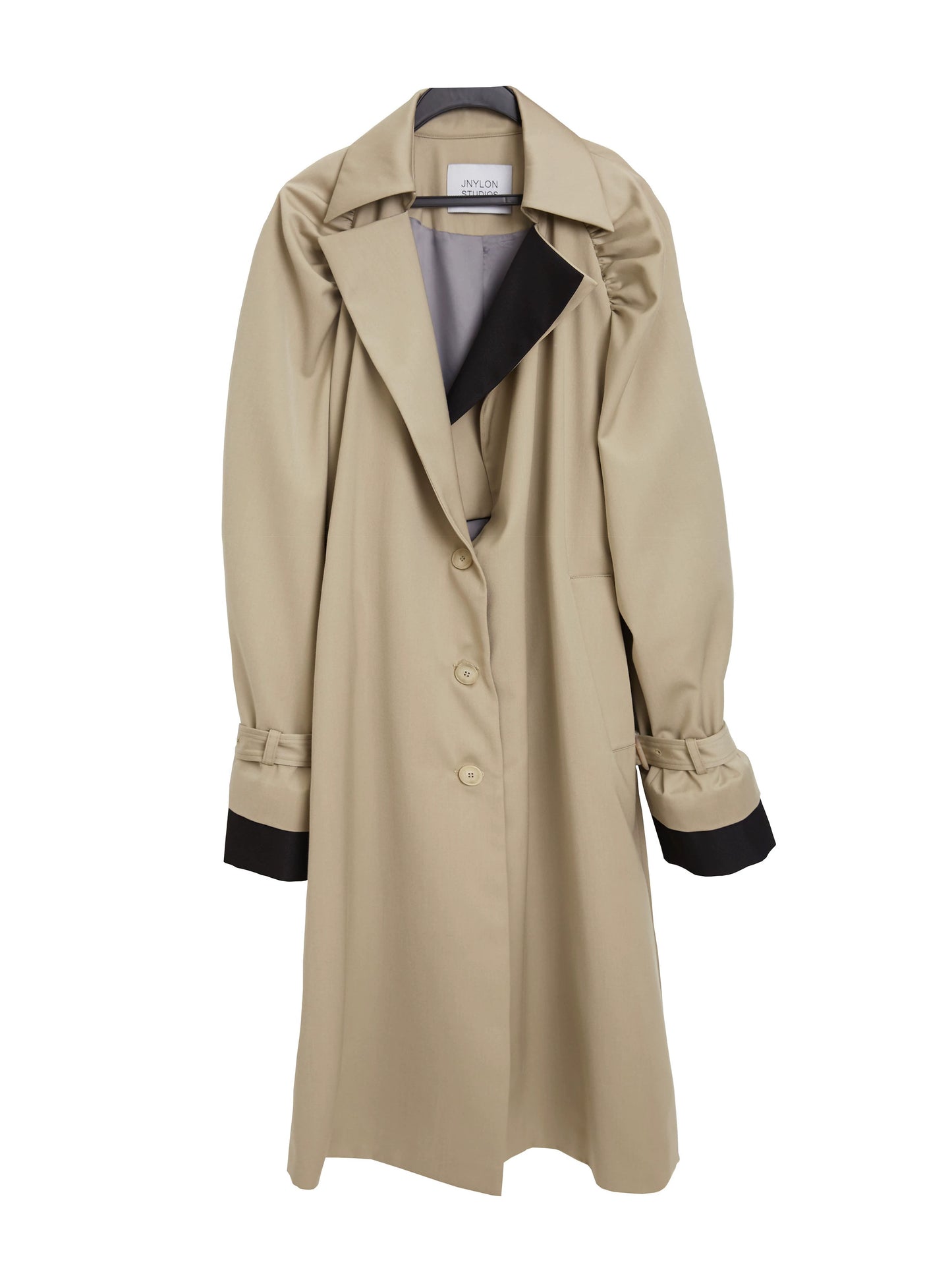 Double Collar Long Trench Coat