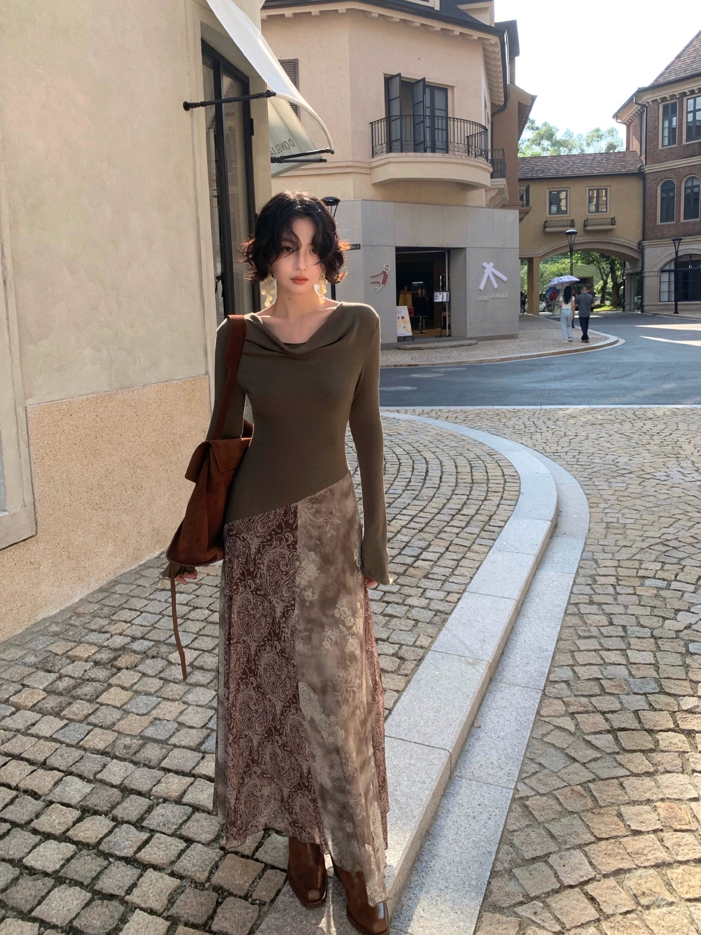 Oz Enchantment Two-Piece Patchwork Swing Skirt & Slip Dress Set – Retro Fall