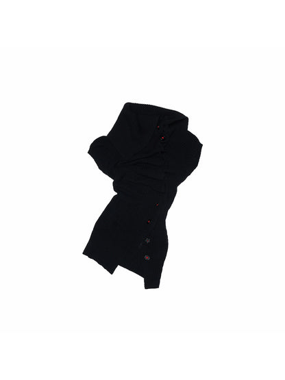 Asymmetric Turtleneck Knit Cardigan