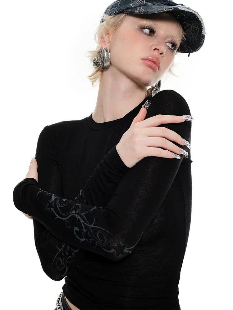 Semi-Sheer Knitted Cropped Cardigan – Tight Waist Slim Early Autumn Top