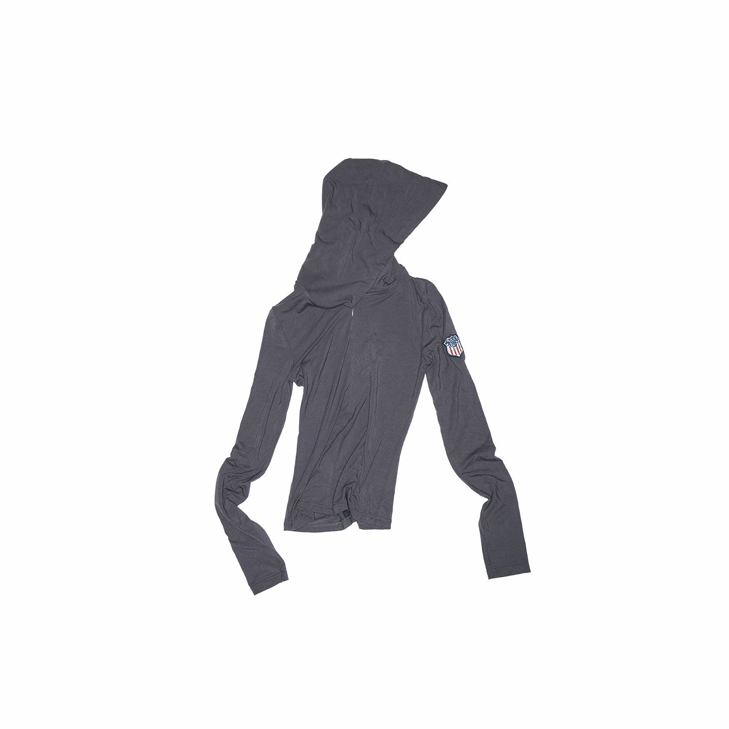 Zip-Front Hooded Slim-Fit Top