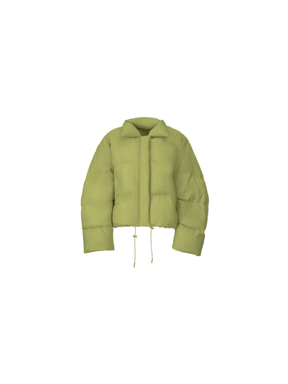 Vintage-Inspired Premium White Duck Down Puffer Jacket