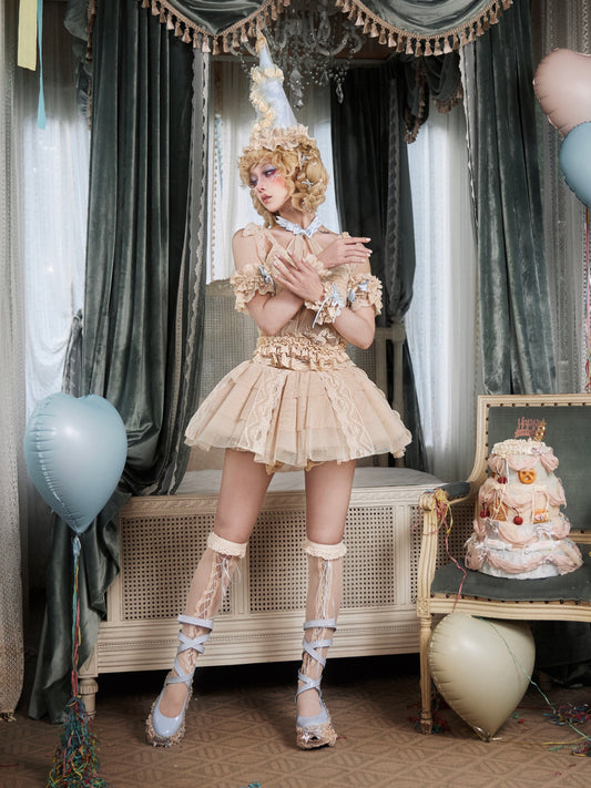Cream Lace Layered Skirt Pants | Rococo Bloomers