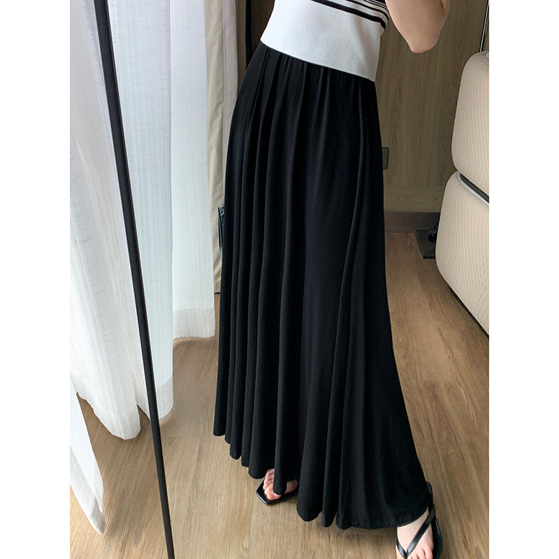 2023 High Waist Black Skirt