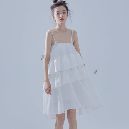 White Flower Layered Cake Skirt