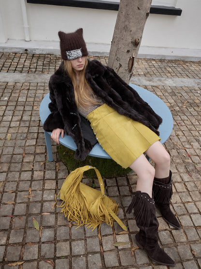 Suede Western Riding Boots