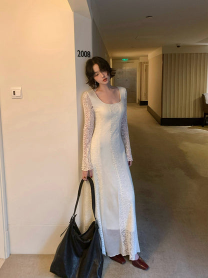 Light Silk Lace Maxi Dress