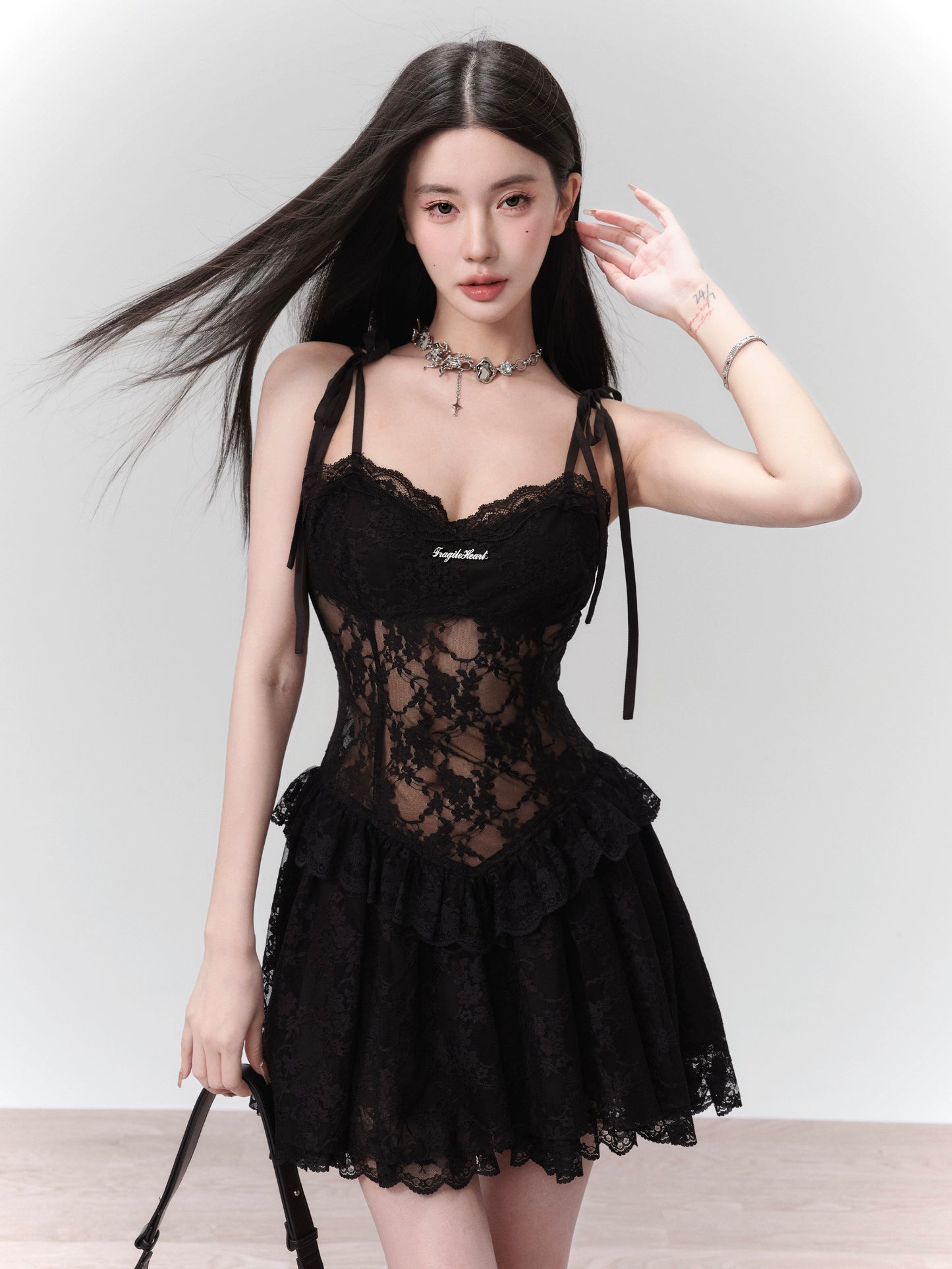 Taboo Rose Dark Night Lace Little Black Dress