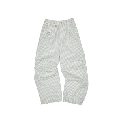 Lazy Striped Bud Shirt & Cargo Pants Set – Relaxed Two-Piece Outfit