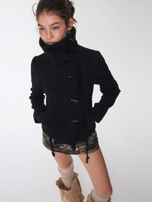 Wool Blend Cropped Jacket