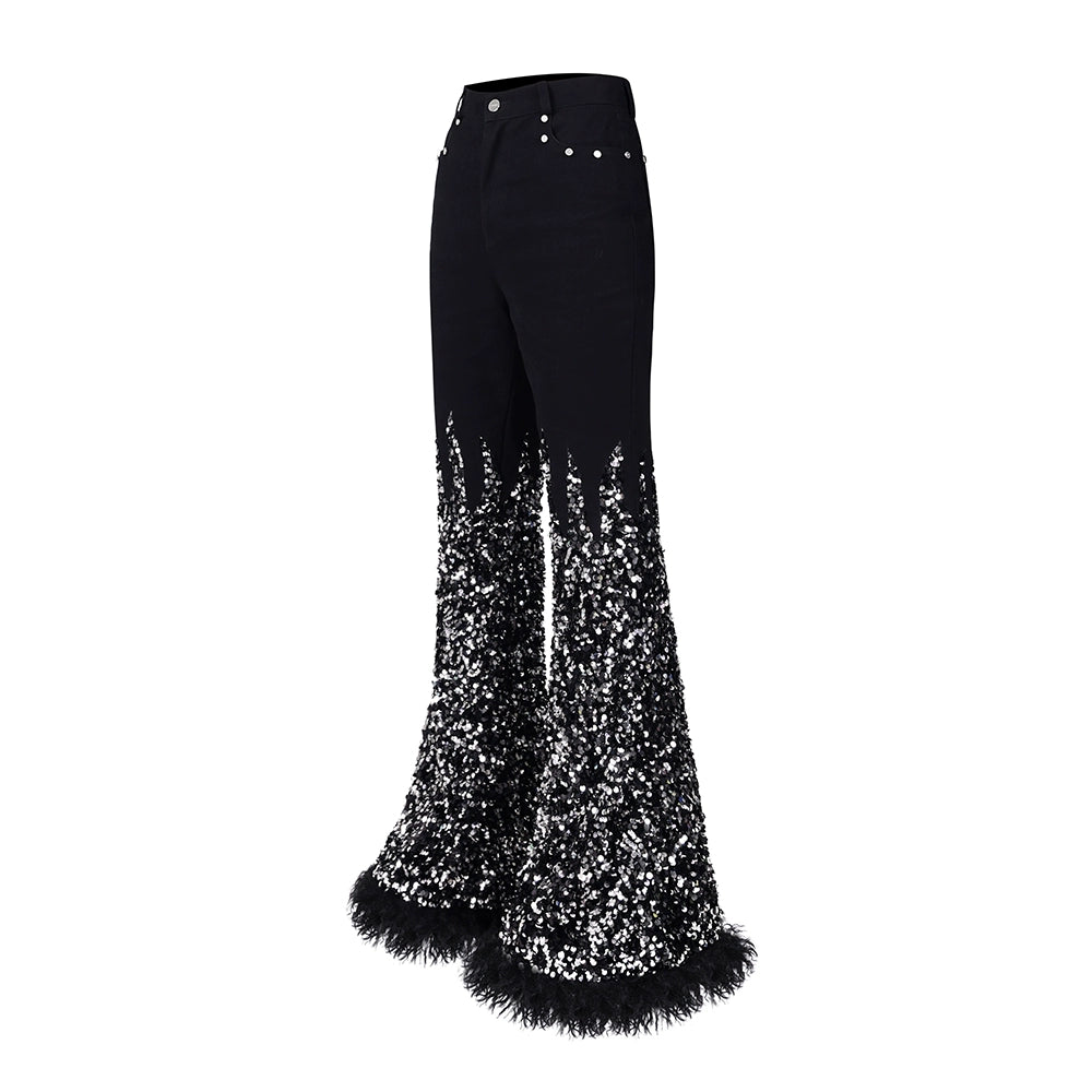 Sequin Splice Y2K Jeans