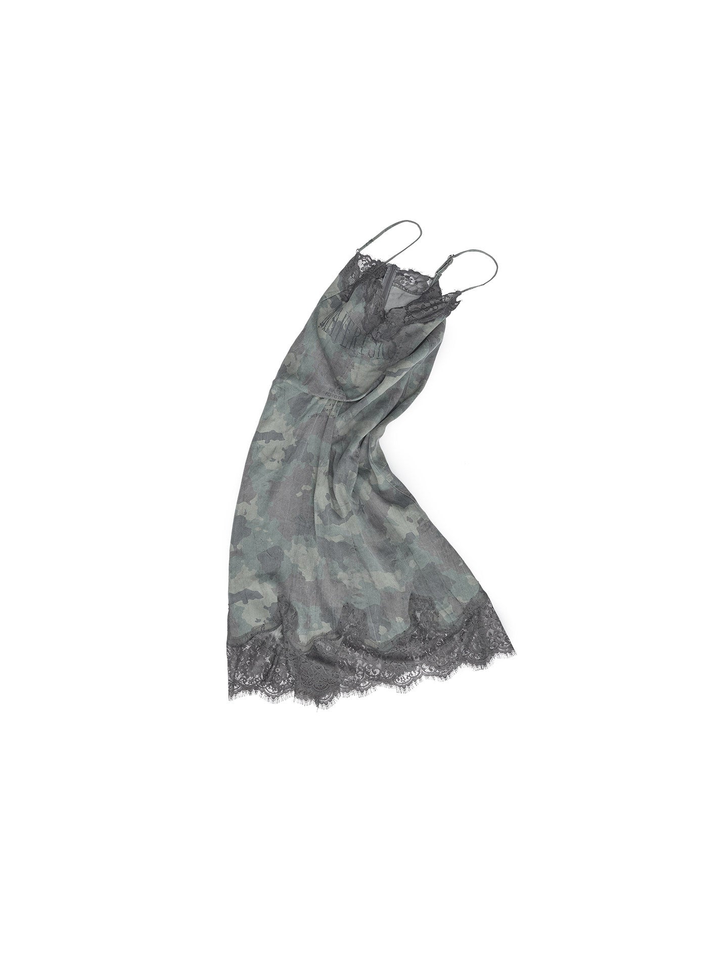 Camouflage Lace Mesh Midi Dress