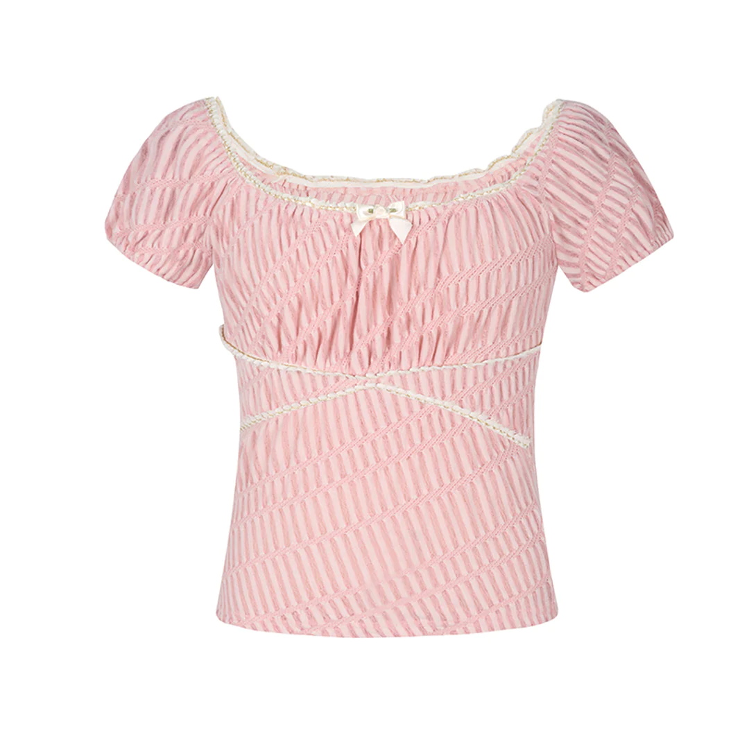 Pleated Blush Top