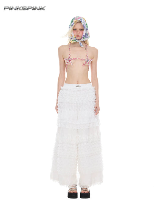 Graffiti pen, butterfly cat, digital mesh square scarf, rock punk, genderless Y2K headscarf