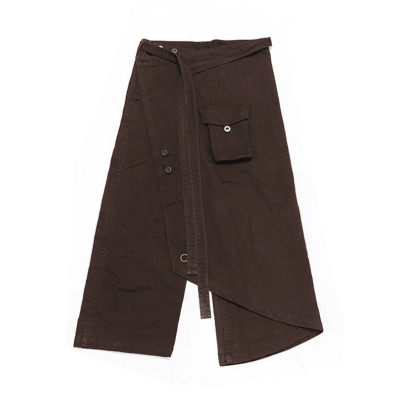 Low-Rise Faux Skirt Pants – Slim Versatile Look