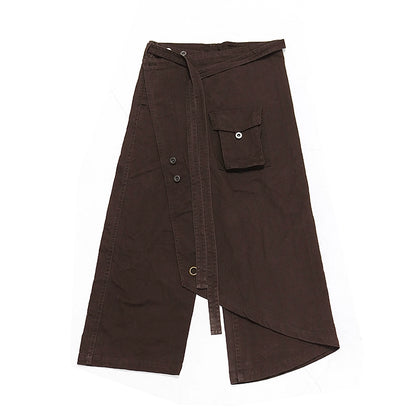 Low-Rise Faux Skirt Pants – Slim Versatile Look