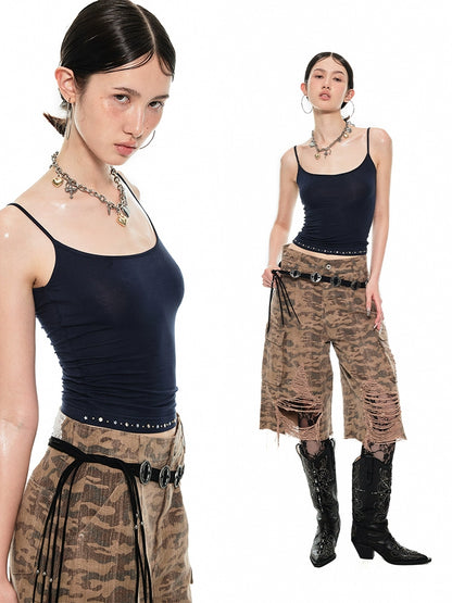 Rivet Hem High-Stretch Camisole – Tight & Alluring Pure-Style Babes Top