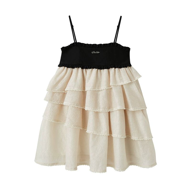 Pearl Suspender - Cake Jacquard Dress