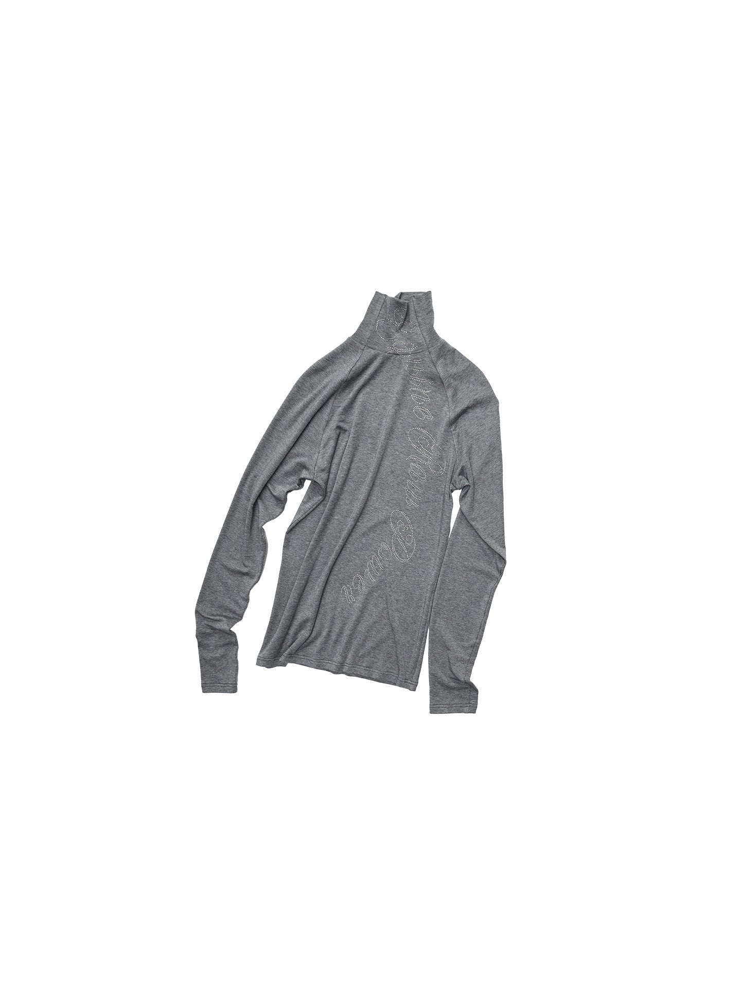 Rhinestone Raglan Turtleneck Top