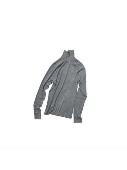 Rhinestone Raglan Turtleneck Top