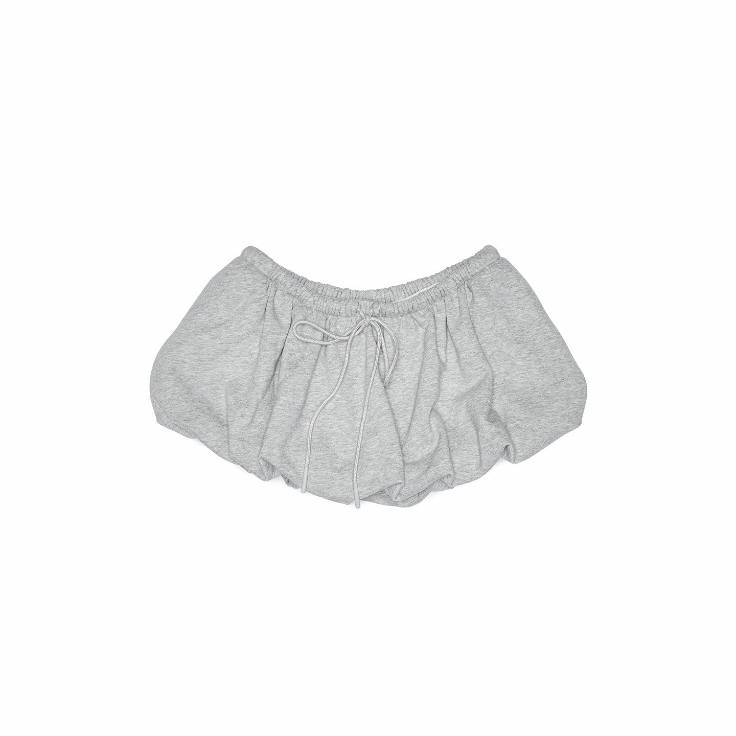 Drawstring Bubble Hem Mini Skirt