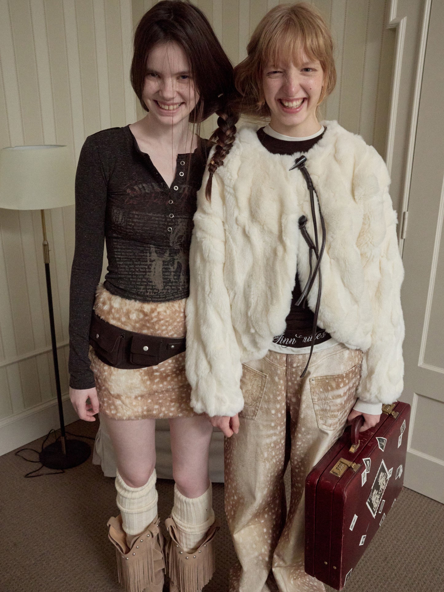 Rabbit Fur Toggle Jacket