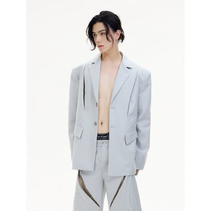 Deconstructed Hollow - Gray Suit Pants